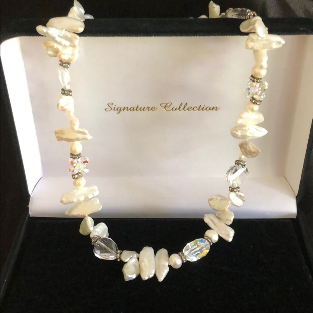 Stunning Baroque Pearl & Swarovski Necklace